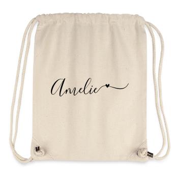 Amelie Name Vorname Dekorativ - Stanley/Stella recycelter Gym Bag - Naturweiß - Vorne