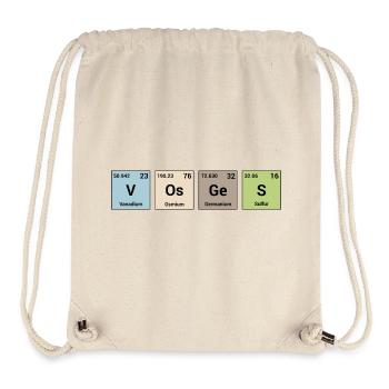 Vogesen in periodischen Elementen - Stanley/Stella recycelter Gym Bag - Naturweiß - Vorne