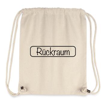 Rückraum Schriftzug (Schwarz) - Stanley/Stella recycelter Gym Bag - Naturweiß - Vorne