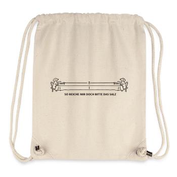 salz anreichen slapstick dackel langer tisch - Stanley/Stella recycelter Gym Bag - Naturweiß - Vorne
