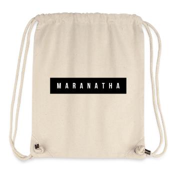 Maranatha Wordmark on Bold Black - Stanley/Stella recycelter Gym Bag - Naturweiß - Vorne