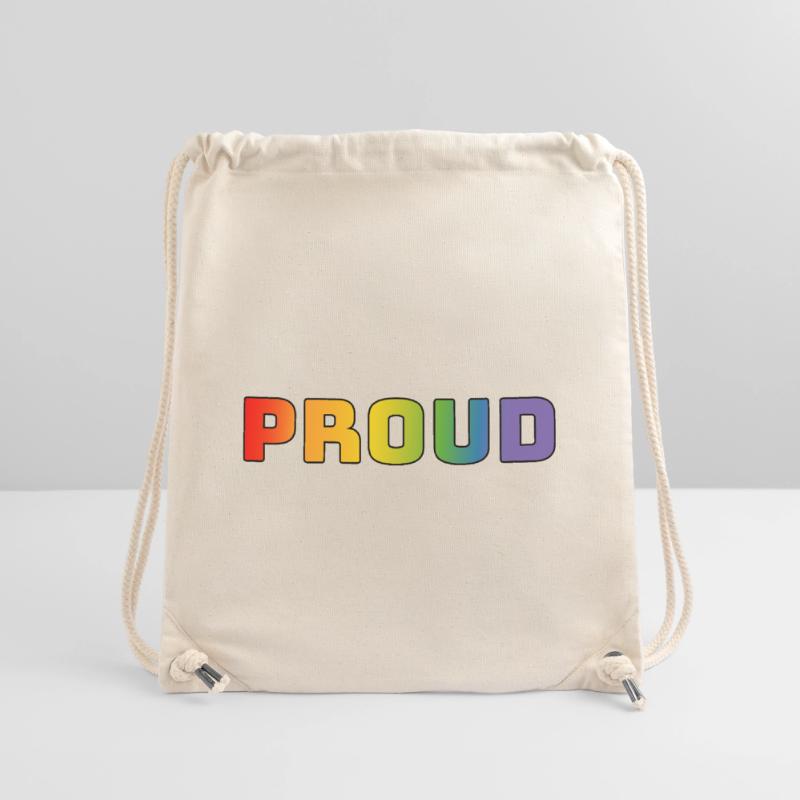 Rainbow proud black Stanley/Stella Recycled Gym Bag