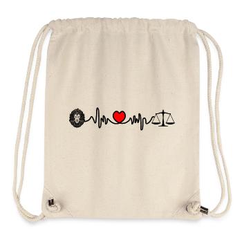 Fréquence cardiaque Cardio Lion Scale - Sac à cordon recyclé Stanley/Stella - blanc naturel - Devant