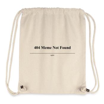 404 Meme Not Found - Stanley/Stella recycelter Gym Bag - Naturweiß - Vorne
