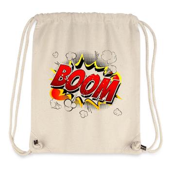 Boom Comic Grafik - Stanley/Stella recycelter Gym Bag - Naturweiß - Vorne