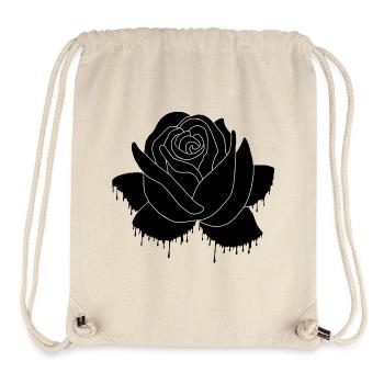 Graffiti einer schwarzen Rose - Stanley/Stella recycelter Gym Bag - Naturweiß - Vorne