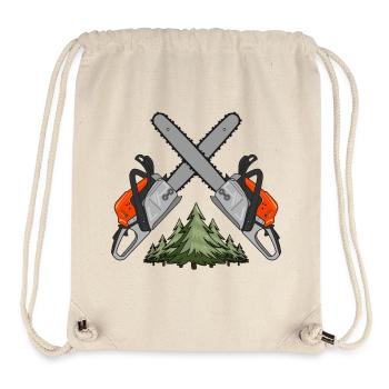 Chainsaw Cross Forest - Stanley/Stella Recycled Gym Bag - natural - Front