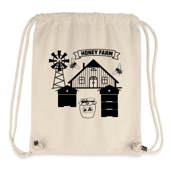 Ferme de miel avec des fleurs colorées - Sac à cordon recyclé Stanley/Stella - blanc naturel - Devant