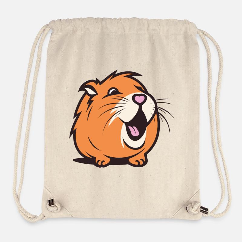 Fröhliches Capybara / Meerschweinchen / Hamster – Herz - Stanley/Stella recycelter Gym Bag - Naturweiß