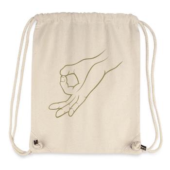 Trou de signalisation manuelle dans un jeu d’enfant - Sac à cordon recyclé Stanley/Stella - blanc naturel - Devant