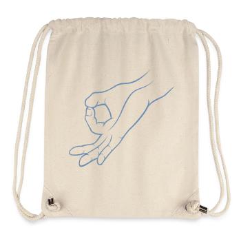 Trou de signalisation manuelle dans un jeu d’enfant - Sac à cordon recyclé Stanley/Stella - blanc naturel - Devant