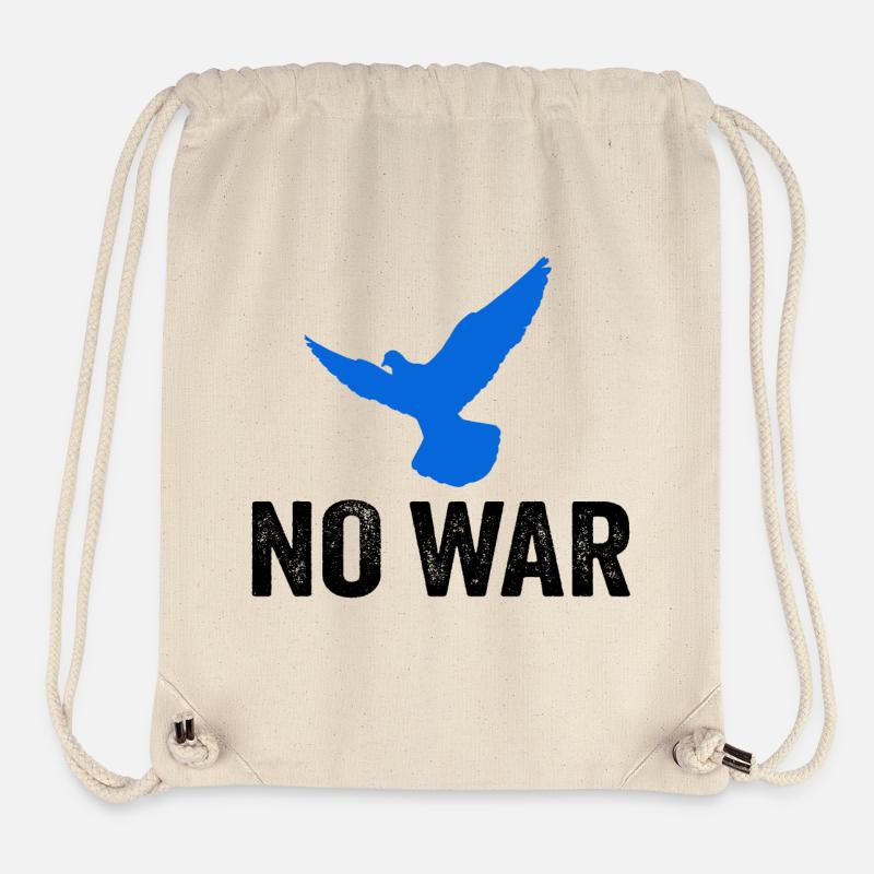 NO WAR mit Friedenstaube - Stanley/Stella recycelter Gym Bag - Naturweiß