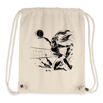 Joueur de volley-ball - Sac à cordon recyclé Stanley/Stella - blanc naturel - Devant