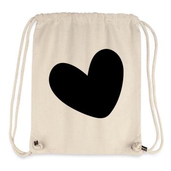Herz einfarbig ausgefüllt - Stanley/Stella recycelter Gym Bag - Naturweiß - Vorne