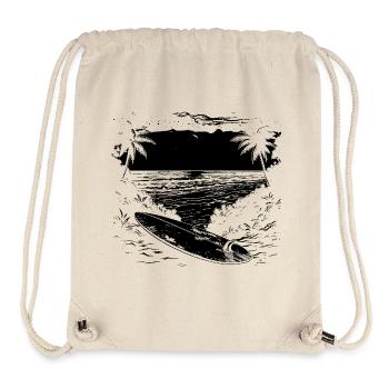 Surfen Grafik - Stanley/Stella recycelter Gym Bag - Naturweiß - Vorne