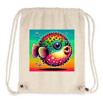Kugelfisch - Stanley/Stella recycelter Gym Bag - Naturweiß - Vorne
