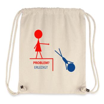 Lustiger Spruch– Problem? Erledigt! - Stanley/Stella recycelter Gym Bag - Naturweiß - Vorne