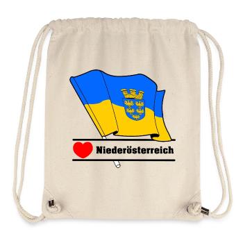 Lower Austria Flag with Heart - Stanley/Stella Recycled Gym Bag - natural - Front