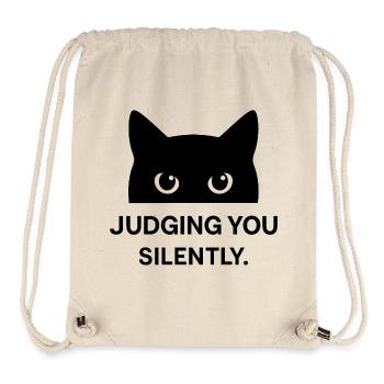 Cat humor, cat gift idea, funny pets - Stanley/Stella Recycled Gym Bag - natural - Front