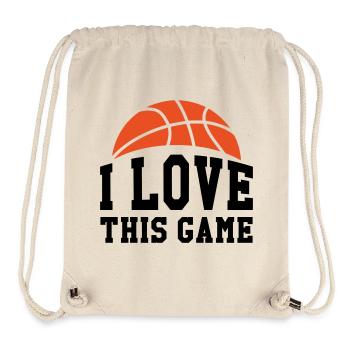 I Love This Game - basketball - Stanley/Stella Recycled Gym Bag - natural - Front