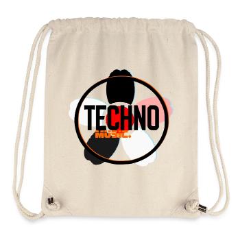 Techno Music Circle Logo - Stanley/Stella recycelter Gym Bag - Naturweiß - Vorne