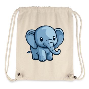 Blue cartoon elephant motif - Stanley/Stella Recycled Gym Bag - natural - Front