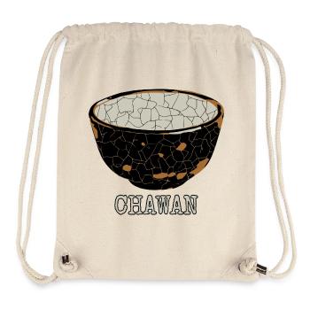 Bol de thé Chawan fissuré - Sac à cordon recyclé Stanley/Stella - blanc naturel - Devant