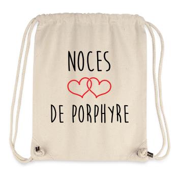 Porphyr-Hochzeit 33 Jahre Ehe - Stanley/Stella recycelter Gym Bag - Naturweiß - Vorne