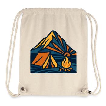 Bergzelt Lagerfeuer Abend - Stanley/Stella recycelter Gym Bag - Naturweiß - Vorne