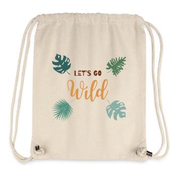 Let's Go Wild Jungle Tropical Vibes - Stanley/Stella recycelter Gym Bag - Naturweiß - Vorne