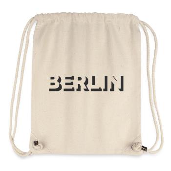 Berlin symbole capitale logo icône lettre texte - Sac à cordon recyclé Stanley/Stella - blanc naturel - Devant