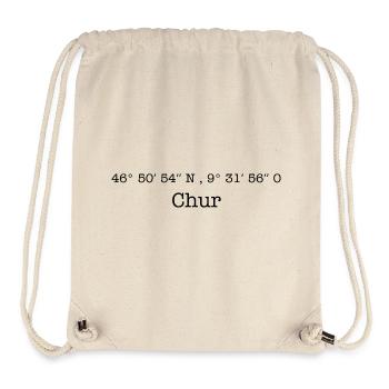 Koordinaten Chur Graubünden - Stanley/Stella recycelter Gym Bag - Naturweiß - Vorne