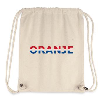 Orange in rot, weiß, blau - Stanley/Stella recycelter Gym Bag - Naturweiß - Vorne