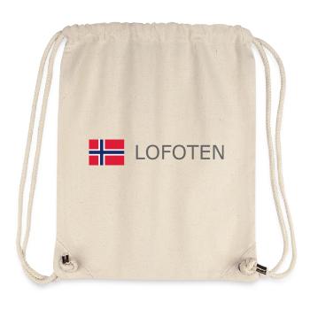 Norway Flag - Lofoten - Norge - Norwegen - Stanley/Stella recycelter Gym Bag - Naturweiß - Vorne