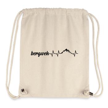 Bergweh Pulsschlag Berge - Exklusiv - Stanley/Stella recycelter Gym Bag - Naturweiß - Vorne