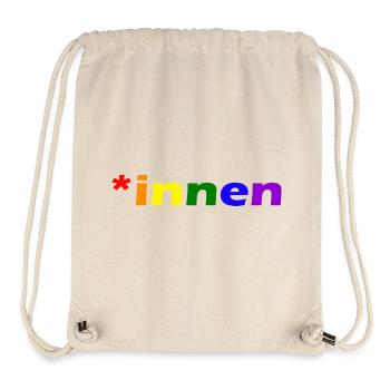 *innen Gendern - Stanley/Stella recycelter Gym Bag - Naturweiß - Vorne