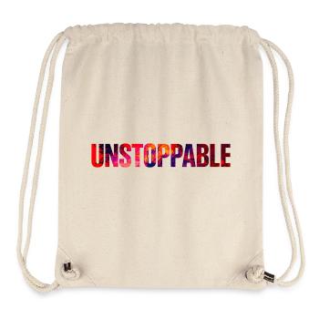 Unstoppable Abstract Typography Design - Stanley/Stella Recycled Gym Bag - natural - Front