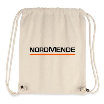 Nordmende Design Logo Classique Noir-Orange - Sac à cordon recyclé Stanley/Stella - blanc naturel - Devant
