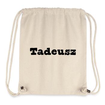 Don du prénom Tadeusz - Sac à cordon recyclé Stanley/Stella - blanc naturel - Devant