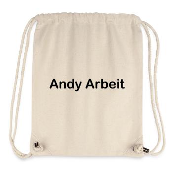 Andy Arbeit - Stanley/Stella recycelter Gym Bag - Naturweiß - Vorne