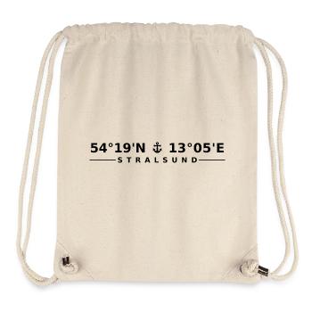 Stralsund Koordinaten - Stanley/Stella recycelter Gym Bag - Naturweiß - Vorne