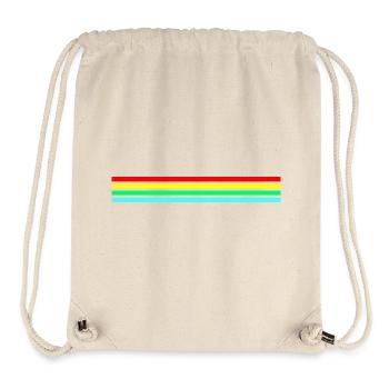 Retro Neonfarbige Friendly Raider - Stanley/Stella recycelter Gym Bag - Naturweiß - Vorne
