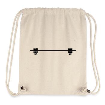 Plaque de boulon d’écrou logo - Sac à cordon recyclé Stanley/Stella - blanc naturel - Devant