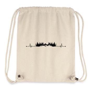 Heartbeat mountains - Stanley/Stella Recycled Gym Bag - natural - Front