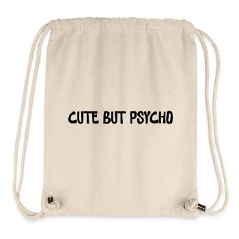 Design minimaliste mignon mais psychopathe - Sac à cordon recyclé Stanley/Stella - blanc naturel - Devant