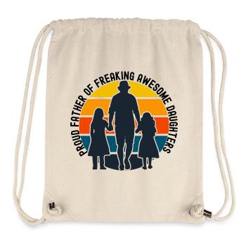 Sunset Family Silhouettes - Stanley/Stella Recycled Gym Bag - natural - Front