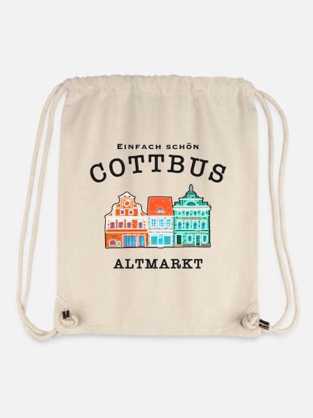Cottbus Altmarkt, Einfach schön - Stanley/Stella recycelter Gym Bag - Naturweiß