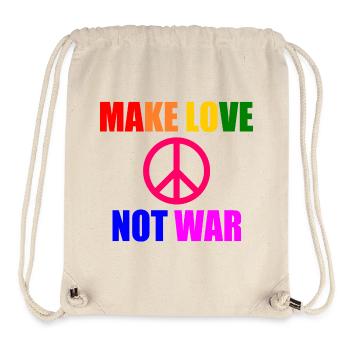 Make love not war - Sac à cordon recyclé Stanley/Stella - blanc naturel - Devant