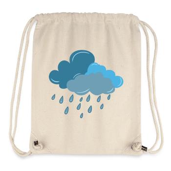 Cloud, Rain, Thunderstorm - Stanley/Stella Recycled Gym Bag - natural - Front