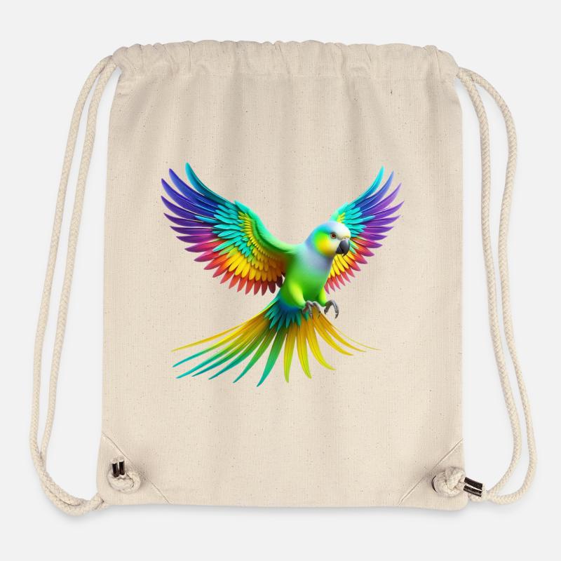 Regenbogensittich (02) - Stanley/Stella recycelter Gym Bag - Naturweiß
